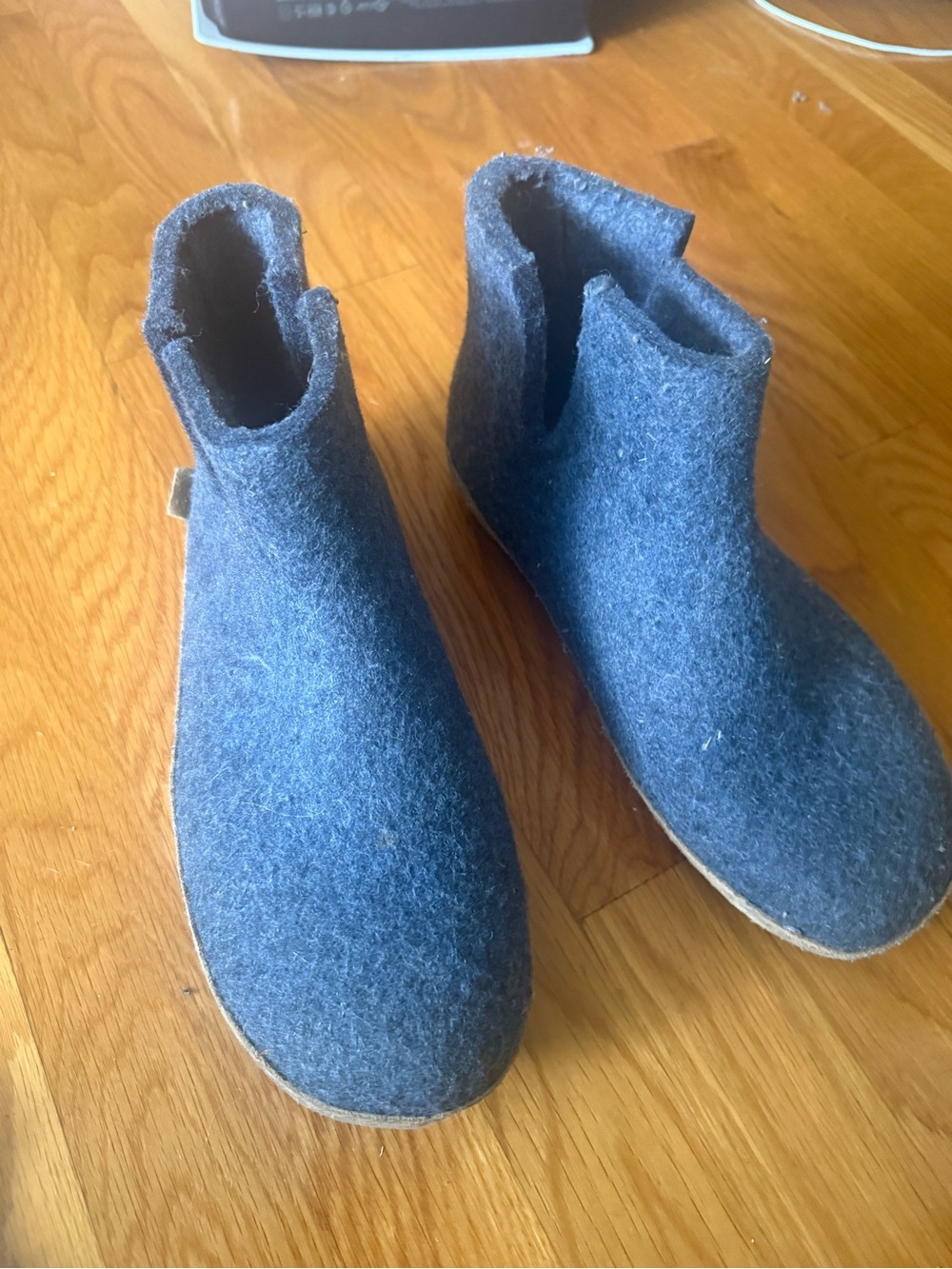Glerups Navy Wool Felt Ankle Slippers – Women’s EU 41 / US 10–10.5